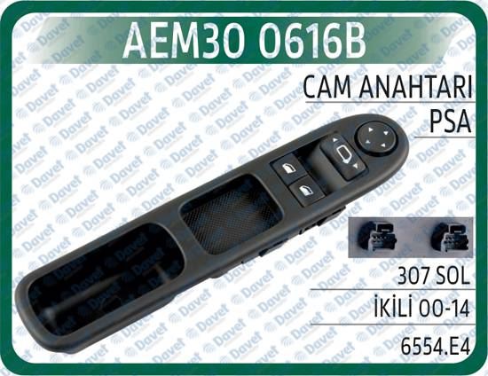 AEM 300616B Cam Anahtari P307 Sol Ikili 00-14